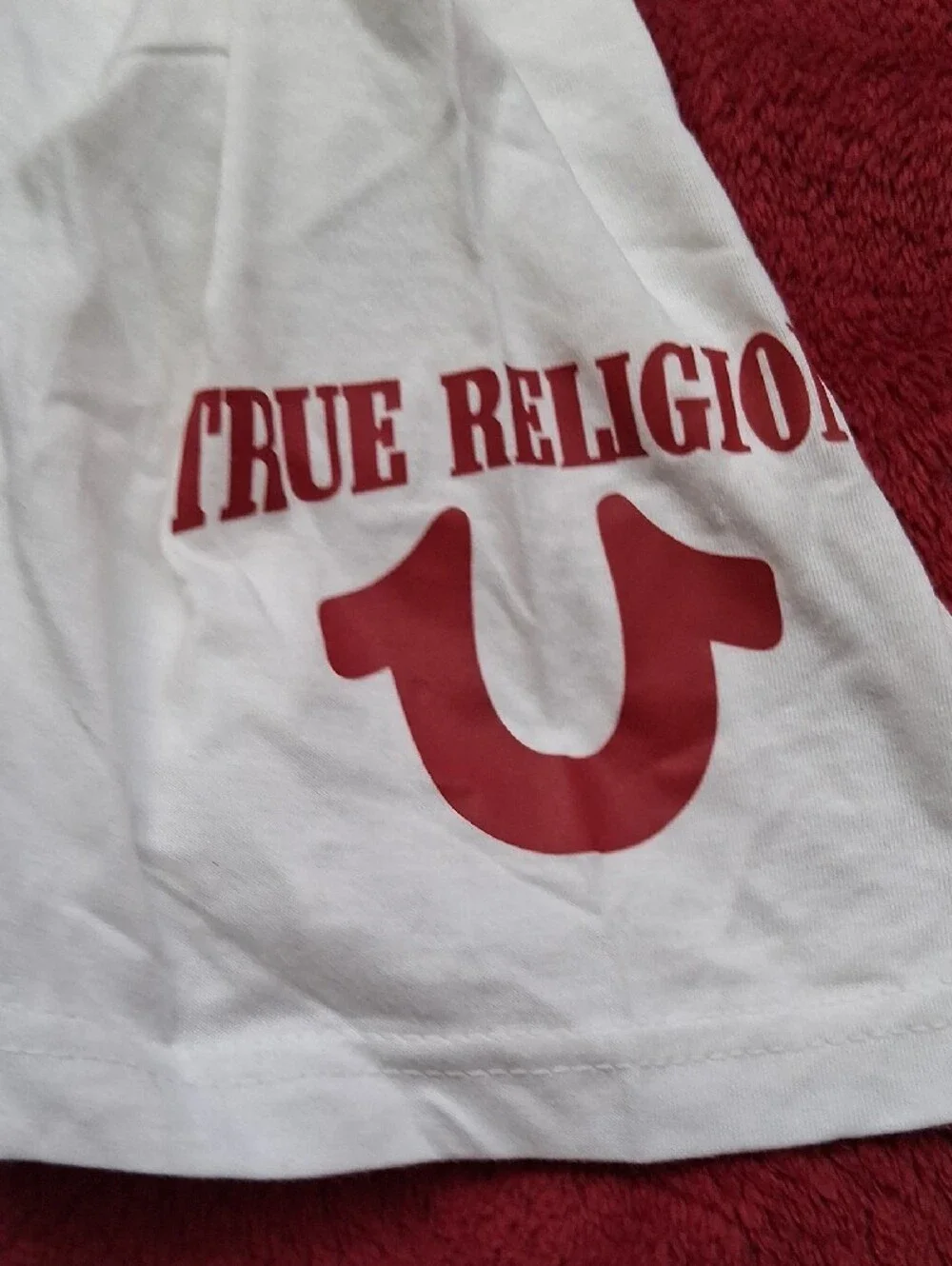 Mens True Religion White Short Sleeve T-Shirt Size Large